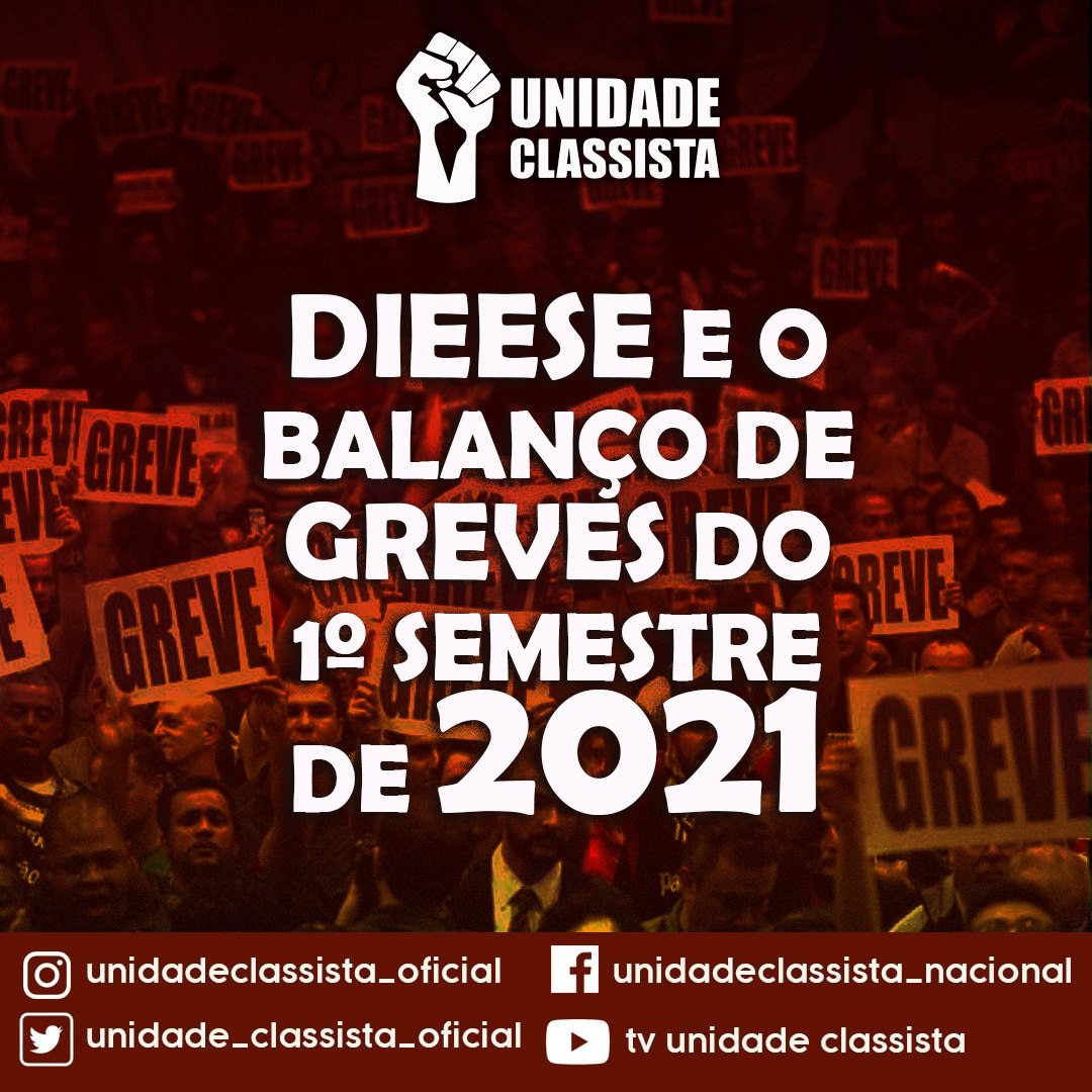 DIEESE E O BALANÇO DE GREVES DO 1º SEMESTRE DE 2021