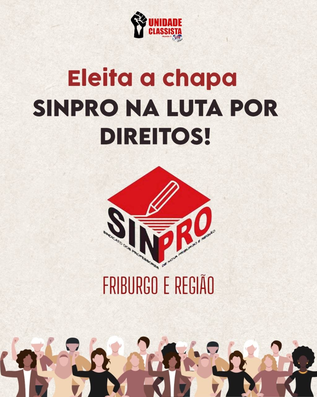 ELEITA A CHAPA SINPRO NA LUTA POR DIREITOS!